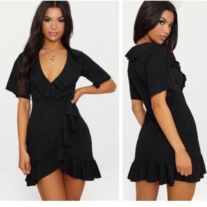 Black wrap dress